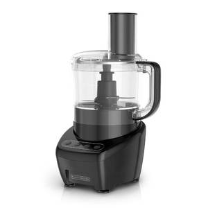 lot 13199 image: BLACKDECKER 3-in-1 Easy Assembly 8-Cup Food Processor, Stainless Steel S-Blade, Easy-Clean, Touchpad Controls Black