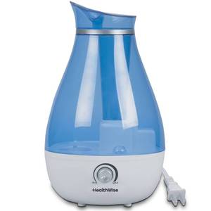 lot 13202 image: HealthWise Cool Mist Ultrasonic Humidifier  For Medium Size Rooms  No Filter Required  24 Hour Run Time, Blue, 2.6L