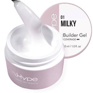 lot 14107 image: IN.HYPE Hard Builder Gel for Nail ExtensionStrengthening (milky white #1) Color Sculpting Gel UVLED Cured