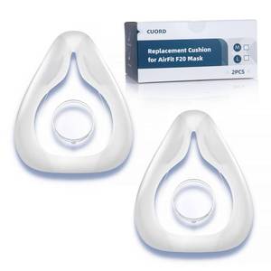 lot 14133 image: 2-Pack Replacement Cushion for ResMed AirFit F20, Compatible with Original Airfit F20 Full Face Mask, Reliable Seal and Perfect Fit, Covers Nose and Mouth, Large