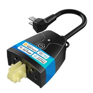 lot 14136 image: meross Outdoor Smart Plug Compatible with Apple HomeKit, Siri, Alexa, Google Assistant and SmartThings, Waterproof Outdoor Outlet, Remote and Voice Control, Timer, FCC and ETL Certified
