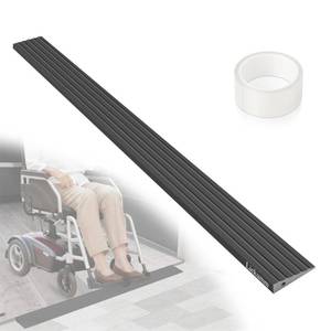 lot 14140 image: LIEKUMM 38 Rise Odorless Threshold Ramp for Doorways, Wheelchair Ramp with 3500 lbs Capacity, Portable Door Ramp for Electric Wheelchairs, Strollers, Garage, Robot Vacuums, Blackin