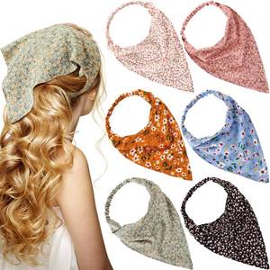 lot 14143 image: Syhood 6 Pcs Floral Hair Bandanas for Women Girl Boho Hair Scarf Headband with Clip Chiffon Cottagecore Head Kerchief(Classic Floral Patterns)