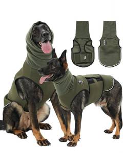 lot 14153 image: Meifsou Dog Anxiety Vest with Hood, Skin-Friendly Thunder Jacket for Dogs, All-in-One Dog Calming Shirt with Hood for Thunder, Fireworks, Separation - Keep Pet Calm Without Medicine, Army Green, 2XL