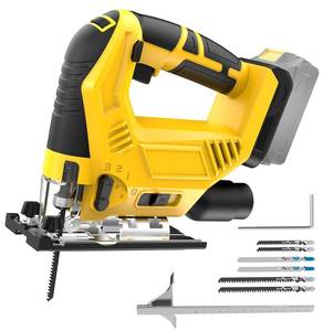 lot 14159 image: Cordless Brushless Jig Saw Compatible with Dewalt 20V MAX Battery(No Battery), 7 Speeds, 2900RPM, LED, 45° Bevel Cuts, 3 Orbital Action, with Jigsaw Blades for Straight, Curve, Circle Cutting