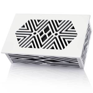 lot 14167 image: Saillong Doorbell Chime Cover Box Only, Decorative Wood Doorbell Cover for Wall inside With Geometric Design, Universal Indoor Doorbells Covers with Self-Adhesive Tape, No Chime Included(White)