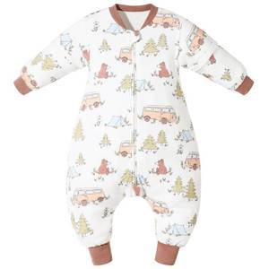 lot 14175 image: ikaufen Baby Sleep Sack 100percent Cotton Smart Thermostatic Stay Snug Swaddle Transition Sleeping Bag 1.0 TOG 36-48Months(XL)