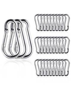 lot 14190 image: Small Carabiner Clip, 30pcs 1.57inch Mini Carabiners Clips, M4 Stainless Steel Spring Snap Hook Heavy Duty, Locking Carribenares for Climbing Hiking Camping Fishing