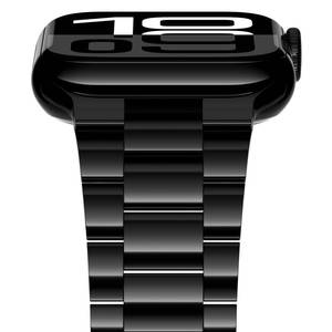 lot 14220 image: iiteeology Lightweight Stainless Steel Band Designed for Apple Watch Ultra 3 and Ultra 2, Series 1-11, 46mm, 45mm, 44mm, 42mm, Replacement iWatch Bands for Men and Women,Jet Black