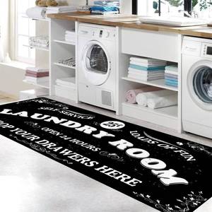 lot 14232 image: Zoke Laundry Room Rug Runner Stylish Non-Slip Laundry Room Mat 20x59in, Versatile, Waterproof Runner for Laundry, Kitchen, and Bathroom, Mudroom Decor and Farmhouse Charmin