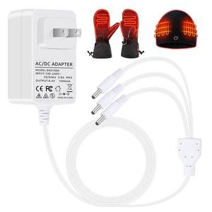 lot 14242 image: Sigely 8.4V Charger for Heated Glove 7.4V Li-Polymer Battery, Compatible with Savior Snow Deer Sun Will Heated Gloves, Socks and Vests Battery Charger (White)