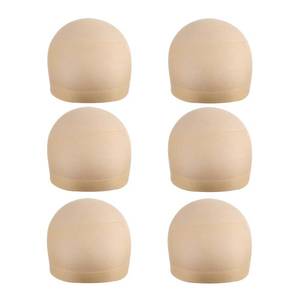 lot 14248 image: YANTAISIYU 6 Pieces Stocking Wig Caps for Lace Front Wigs Nylon Mesh Wig Cap for Women (Beige)