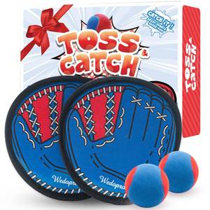 lot 14264 image: Toss and Catch Ball Game, Kids Toddler Baseball Glove and Catch Ball Toys, Kids Outdoor Games for Family, Toys for Beach Yard Outside, Birthday Easter Gift for Ages 3 4 5 6 7 8-12 Year Old Boys Girls