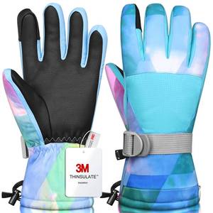lot 14271 image: Odtmger Ski Gloves,Winter Waterproof and Warm Snow Gloves for Parent Child Kids-Skiing,Cycling,Motorcycle,Running