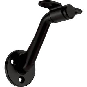 lot 14282 image: Franklin Brass Bar 3 in. (76 mm) Handrail Bracket in Matte Black (4-Pack), B47249D-FB-C