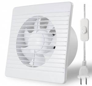 lot 15322 image: Aydomer 6 Inch Exhaust Fan, 26W Wall Mount Small Ventilation Fan With Switch, 139CFM Ventilation Extractor Fan With Anti-backflow Check Valve Ultra Thin For Bathroom Kitchen Garage(White)
