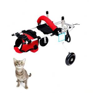lot 15327 image: TOSPHU Cat Wheelchair Adjustable 2 Wheels Pet Wheelchair Lightweight Cat Support Wheels for Rehabilitation Aid for the Back Legs of Aging, Arthritic, Injured, Disabled, Weak CatsPets (M)