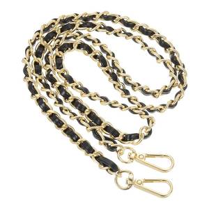 lot 16011 image: PATIKIL 47 Purse Chain Strap, DIY Bag Chain Strap Replacement Crossbody Bag Straps Clutch Chain Strap Handbag Handles Replacement Straps, Black and Goldin