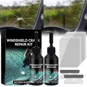 lot 16463 image: Upgrade Windshield Crack Repair Kit, Glass Repair Liquid for Cracks,Windshield Repair Kit for Chips and Cracks,Car Windshield Crack Gone Glass Repair Kit Nano Glass Repair Kit,Glass Repair Tool(2 Set)