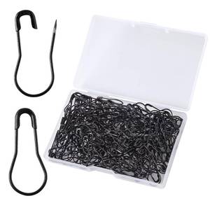 lot 16470 image: XIYAOXI Black Bulb Pins 0.8 Safety Bulb Pin,Gourd Safety Pin Metal Calabash Clothing Tag Pins for Knitting and DIY Project Craft Project,Home Accessories 200pcsin