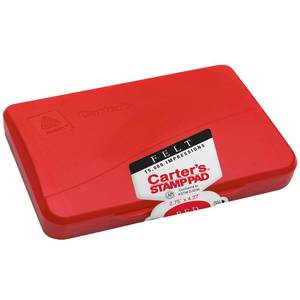 lot 16475 image: Carterfts Felt Red Stamp Pad, 2.75 x 4.27 Inch Ink Pad (21071)