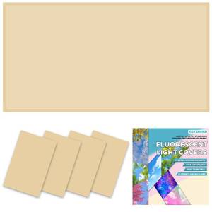 lot 16477 image: 4 Pcs Fluorescent Light Covers, 2x4 Feet Magnetic Light Covers for Classroom, Fluorescent Light Diffuser Covers, Drop Ceiling Light Cover Light Lilters, Light Cover for Classroom Office (Warm Yellow)