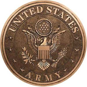 lot 16482 image: Spoontiques - Garden Dcor - U.S. Army Bronze Tone Stepping Stone - Decorative Stone for Garden