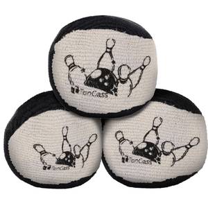 lot 16486 image: TonGass Microfiber Ultra Dry Bowling Grip Ball, Microfiber Bowling Grip Bags, Bowlings Powder Bag for Hands Use - Black and Grey