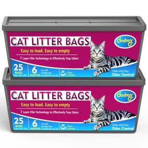 lot 16496 image: Cat Litter Refill Bags Compatible with Genie Easy Roll Litter Bin, 50 Count Bags Long Lasting Cat Bag Cartridge, 7-Layer Odor Control, Leak-Proof and Easy Tear Design
