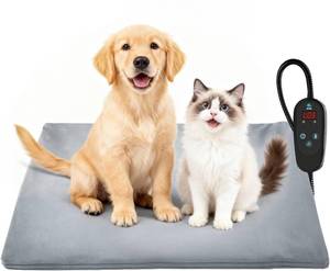 lot 17364 image: PETNF Pet Heating Pad Temperature Adjustment Anti-bite Puppy with Timer Cat Dog Heating Pad Indoor Waterproof Pet Warming Electric Heated Bed Mat Dog
