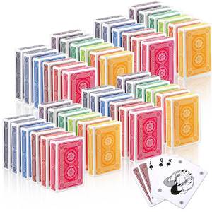 lot 17513 image: Zubebe 24 Pcs Playing Cards, Deck of Cards Bulk in Poker Size, Standard Playing Poker Decks for Kids Adults Activities Party Supplies Canasta Games (Hexagram Style)