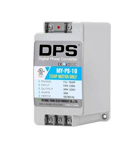 lot 18215 image: DPS Sinlge Phase to 3 Phase Converter, 10HP, 30A, InputOutput 200V - 240V MY-PS-10 Model Must Be Used for 7.5HP(5.5kW) 23A Motor, DPS Must Be Used for 1 Motor Only, UL-Listed