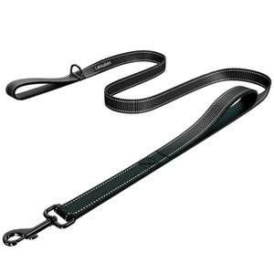 lot 18237 image: LIEVUIKEN Dog Leash 4ft Long, Double Handle Dog Leash for Safety Control Training, Heavy Duty Dogs Leads with Traffic Padded Handles, Reflective Leashes for Small Medium Large Dogs(4ft, Black)