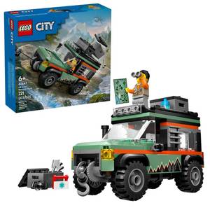 lot 18240 image: LEGO City Off-Road 4x4 Mountain Truck Toy - Building Toy Set for Kids, Boys and Girls, Ages 6 - Fun Gift Idea for Birthdays and Holidays - with Adventurer Minifigure and Accessories - 60447