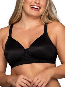 lot 18244 image: Vanity Fair womens Full Figure Beauty Back Smoothing Bra, Wirefree - Black, 40DDD US