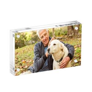 lot 18253 image: YestBuy 3x5 Picture Frame,Clear Acrylic Photo Frames, Magnetic Picture Frames,Block Picture Frame For Desktop Display, Record Eternal Memory (1 Pack)