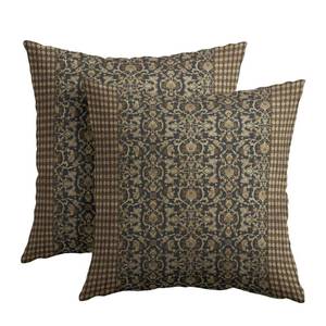 lot 18263 image: Kawani Brown Antique Pillow Covers 20x20 Inch Vintage Floral Block Print Decorative Throw Pillow Covers Set of 2 Retro Turkish Pillowcases Cushion Covers for Couch Indoor Outdoor Home Decor