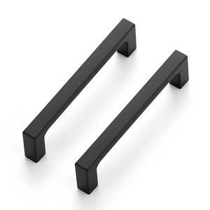lot 18278 image: Ravinte 20 Pack 4 Inch Hole Centers Matte Black Cabinet Pulls - Kitchen Hardware Handles - Solid Zinc Alloy Drawer Handle - Square Bar