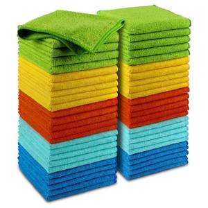 lot 18295 image: AIDEA Microfiber Cleaning Cloth, 50PK, Microfiber Towels for Cars, Premium Wash Cloths, Dusting Cloth Cleaning Rags, Absorbent Towels for SUVs, House, Kitchen, Window, Cleaning Supplies