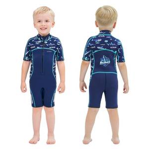 lot 18321 image: Goldfin Kids Wetsuit for Boys Girls, 3mm Shorty Wetsuits Neoprene Front Zip Wet Suits for Water Sports Surfing Swimming Snorkeling Diving Blue Size 4