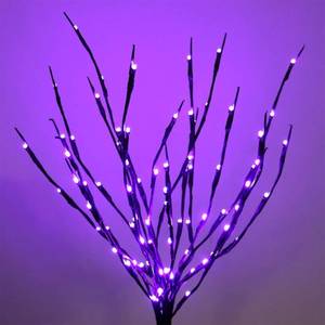 lot 18359 image: AMARS 2 Pack Lighted Branches Lights Party-Themed Decorations, Battery Operated, Twig Willow Decorative LED Branch for Vase Home Party 20leds (Purple)