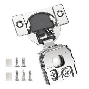 lot 19285 image: Chibery 10 Pack 1 Overlay 3D Soft Close Concealed Hinge for Face Frame Door, Smooth Slow Self Closing Hinges, Satin Nickel, Hidden 105° Open Angle Stainless Steel Hinge for Kitchen Cabinet Doorin