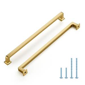 lot 19326 image: HOME EDIT 20 Pack 10 Inch Brushed Brass Cabinet Handles Solid Zinc Alloy Pulls for Kitchen Cupboard and Drawer Hardware
