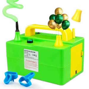 lot 19356 image: Borosino Balloon Pump Portable Dual Nozzles Electric Balloon Air Pump, 110v 600w Balloon Inflator Pump for Party Decorations, Quick Balloon Filling Save Time (Green)