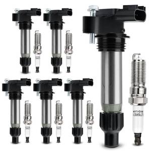 lot 19381 image: UF569 Ignition Coil and12622561 Double Iridium Spark Plug For Buick Allure Enclave LaCrosseCadillac ATS XTS CTS SRX STSChevy Impala Malibu Equinox TraverseGMC Canyon Acadia TerrainSaturnSuzuki
