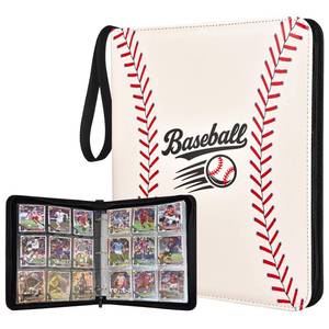 lot 20007 image: ULLTOON Baseball Card Binder 9 Pocket, 1080 Pockets Trading Card Binder with Zipper, Portable Collector Card Album Storage Organizer for Sports Cards, Game Cards, Gifts for Kids