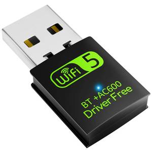 lot 20073 image: USB WiFi Bluetooth Adapter, 600Mbps Dual Band 2.45Ghz Wireless Network External Receiver, Mini WiFi Dongle for PCLaptopDesktop