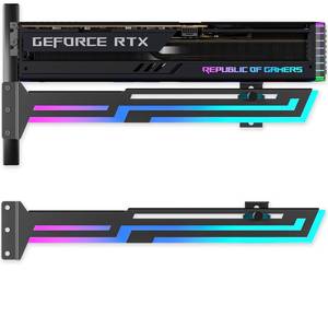 lot 20079 image: GSCOLER ARGB GPU Support Bracket, Universal 16.8M RGB Modes Graphics Card GPU Brace Support, Multi Angle Adjustable GPU Sag Bracket for Video Cards, GPU Stand Built-in 5V3PIN Addressable RGB Strip