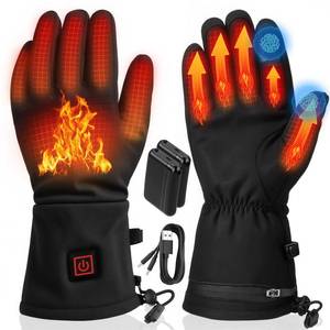 lot 20085 image: Thin Heated Glove Liners for Men Women with 2600mAh Rechargeable Batteries 3 Levels 7.6V Fast Heating Electric Hand Warmers for Winter Skiing Hiking Riding Cycling Motorcycle Hunting Camping