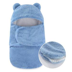lot 20097 image: AiWMGL Baby Winter Fleece Swaddle Blanket 0-3 Months Boys Girls Warm Adjustable Newborn Swaddling Wrap Soft Plush Sleeping Sacks